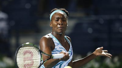 Venus Williams defeated Belinda Bencic 6-1, 6-2 to reach the third round of the Dubai Duty Free Tennis Championships. Ali Haider / EPA