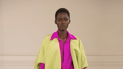 The collection also featured Piccioli's signature pops of colour. Photo: Valentino