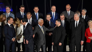 The 27 EU heads of state plus Ukraine's President Volodymyr Zelenskyy have met in Cyprus to discuss defence. AFP