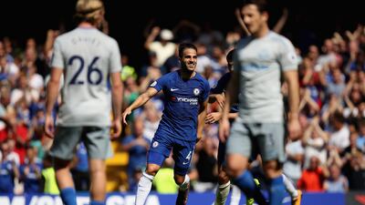 Cesc Fabregas scored Chelsea's first goal in the 27th minute. Julian Finney / Getty Images