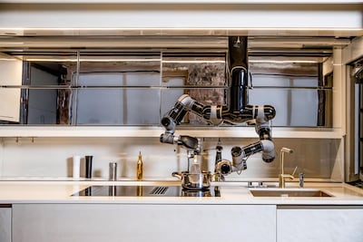 The world's first fully robotic kitchen was launched at Gitex. Courtesy Moley Robotics