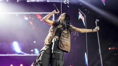 Noah Cyrus performs RedFestDXB. Courtesy Arabian Radio Network