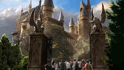 An artist's impression of The Wizarding World of Harry Potter, a forthcoming US theme park.