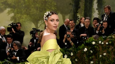 Maria Sharapova wears Prabal Gurung. AP