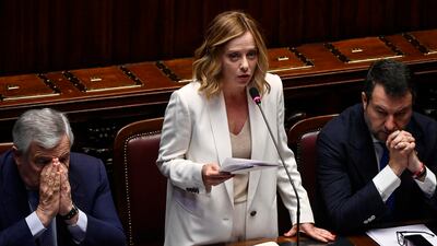 Italian Prime Minister Giorgia Meloni has accused the EU establishment of attempting to 'sweep the dust under the carpet'. EPA