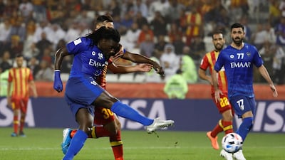 Al Hilal's Bafetimbi Gomis scores their first goal. Reuters
