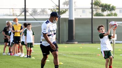 Osea Kolinisau during the sesson at Royal Grammar School Guildford Dubai.