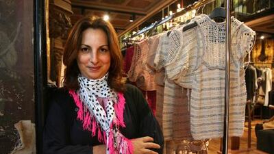 The fashion designer Anne-Valérie Hash in her Paris atelier. Her notable understatement belies her burgeoning fashion empire.