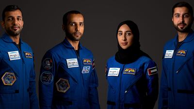 From left, Emirati astronauts Hazza Al Mansouri, Sultan Al Neyadi, Nora Al Matrooshi and Mohammed Al Mulla. Photo: Mohammad Bin Rashid Space Centre