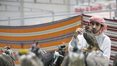Adihex celebrates the UAE's culture, heritage and traditions, such as falconry. Mona Al-Marzooqi / The National