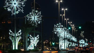 The visually appealing, Ramadan-themed designs include crescent shapes and star-shaped pieces. Victor Besa / The National