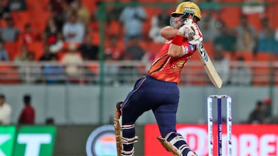 Punjab Kings' Liam Livingstone hits out. AP