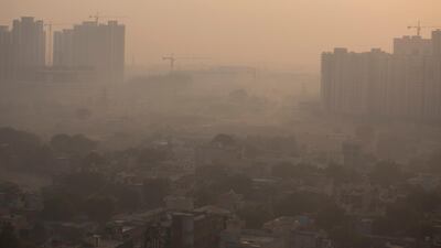 Morning haze envelops the Indian capital New Delhi on October 16, 2020 as the Air Quality Index rose past 270. The World Health Organisation deems anything above 25 as unsafe. AP Photo