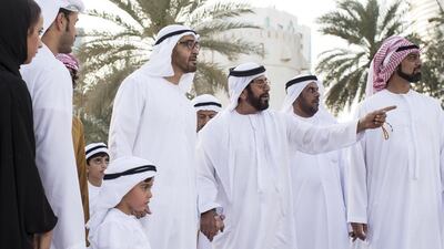 Sheikh Mohammed bin Zayed and Sheikh Tahnoon bin Mohammed tours Qasr Al Hosn Fort. Ryan Carter / Crown Prince Court - Abu Dhabi