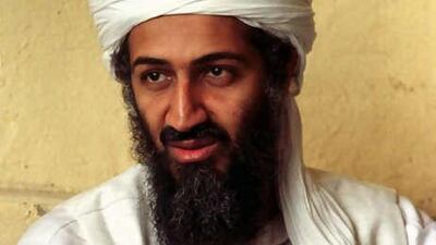 In this April 1998 file photo, exiled Al Qa'eda leader Osama bin Laden looks on in Afghanistan.