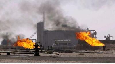 Gas flares at the Rumaila oil refinery near Basra.