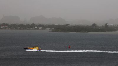 A view of an immense cloud of dust from the Sahara covering the municipality of Bayamon, from San Juan, Puerto Rico. EPA