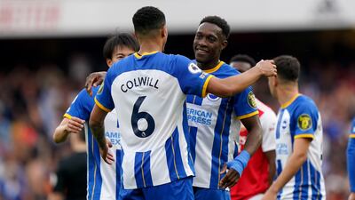 SUBS: Danny Welbeck (On for Gilmour 60’) 6: Former Gunner was given warn reception by home fans after coming on. Drilled a shot couple of metres wide. PA
