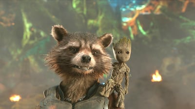 'Guardians Of The Galaxy's Rocket (voiced by Bradley Cooper) and Groot (voiced by Vin Diesel). Courtesy Marvel Studios