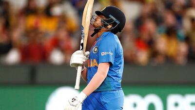 India's Shafali Verma after losing her wicket. Getty