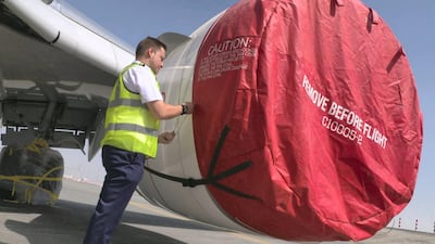 Parked jets have been carefully maintained in preparation for their imminent return to service.