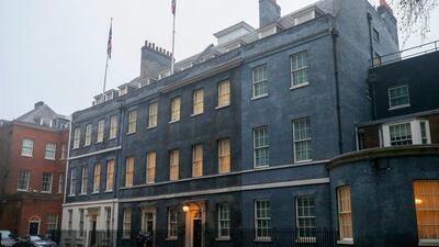 Police officers stand in Downing Street early in the morning ahead of Rishi Sunak presenting his budget. Bloomberg