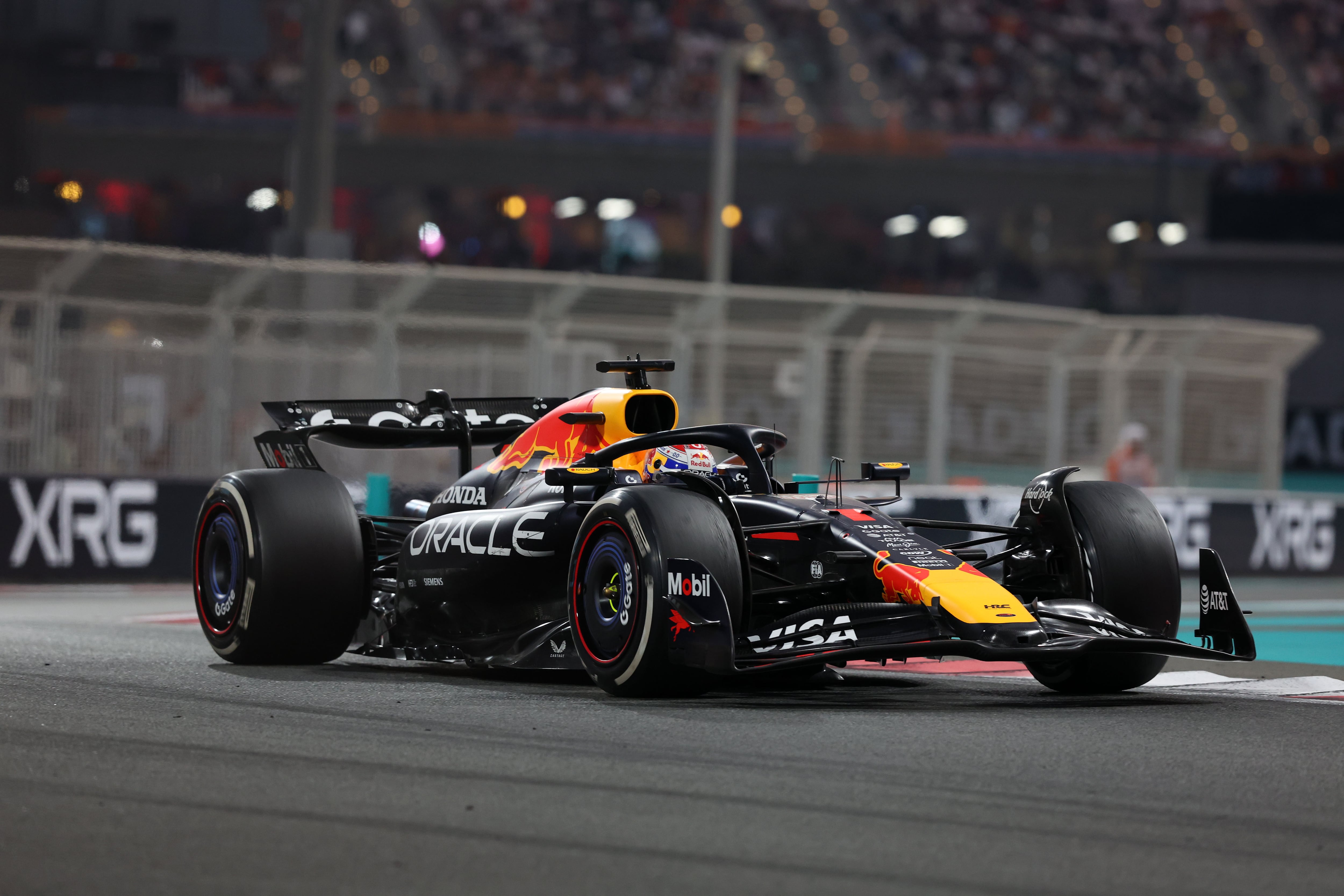 Red Bull driver Max Verstappen during the race at Yas Marina Circuit