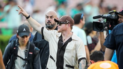 Boxer Saul 'Canelo' Alvarez attends the international friendly football game between Mexico and New Zealand at Rose Bowl Stadium on September 07, 2024 in Pasadena, California. Getty Images