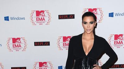 Kim Kardashian, in Stephane Rolland, attends the MTV EMAs at Festhalle Frankfurt on November 11, 2012 in Frankfurt, Germany. Getty Images