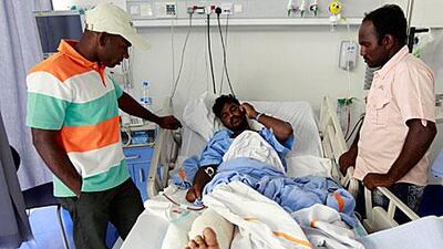 Muthu Muniraj was one of the sailors injured when a US service vessel opened fire on a fishing boat off the coast of Dubai, killing one.