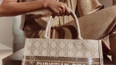 Medium book tote, Dh20,500, Or collection, Dior. Photo: Dior