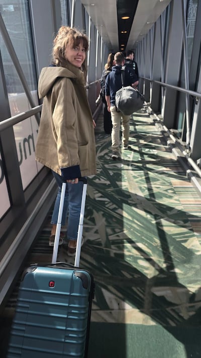 Natalie Hunter says she was relieved to be 'landing in Oman after three days of uncertainty'. Photo: Natalie Hunter