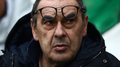Juventus manager Maurizio Sarri on Sunday. AFP