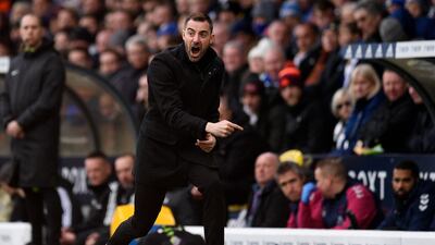 Southampton's Spanish manager Ruben Selles during the game against Leeds. AFP