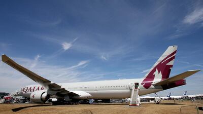 A Qatar Airways Boeing 777. The Gulf carrier has been given the go-ahead to buy into Latin America's biggest airline. Stephen Lock / The National.