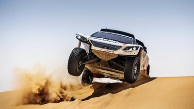 Sheikh Khalid Al Qassimi will make his Qatar Cross Country Rally debut this week. Courtesy Abu Dhabi Racing