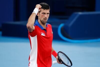 Novak Djokovic of Serbia celebrates winning his men's singles Second Round match against Jan-Lennard Struff of Germany. EPA