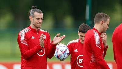 Wales' Gareth Bale during training on Tuesday, June 7, 2022, for the Nations League match against Netherlands. Reuters