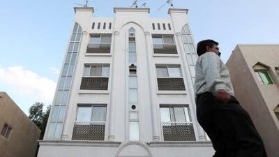 The building in Bur Dubai where a four-year-old girl was found dead together with her father.