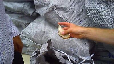 Bags of dried shark fins were discovered in a Hong Kong wholesaler by a conservation group after being brought in from Dubai. UAE officials said that all paperwork regarding the shipment was above board. Courtesy WildlifeRisk