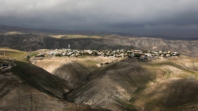 A picture taken on February 2, 2020, shows a general view of the Israeli settlement of Alon, in the Judaean desert, east of Jerusalem in the Israeli-occupied West Bank.