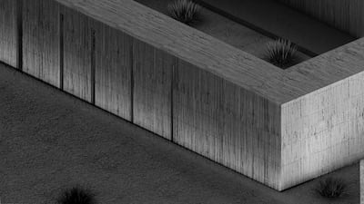 Anywhere Can Be A Place of Worship, an architectural intervention built from palm reeds, sand, plus other natural elements, by Nojoud Alsudairi and Sara Alissa of Syn Architects. Photo: Diriyah Biennale Foundation