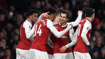 Right midfield: Henrikh Mkhitaryan (Arsenal) – Made the most auspicious of full debuts with three assists and some wonderfully incisive passing as he set up a series of chances. Tony O'Brien / Reuters