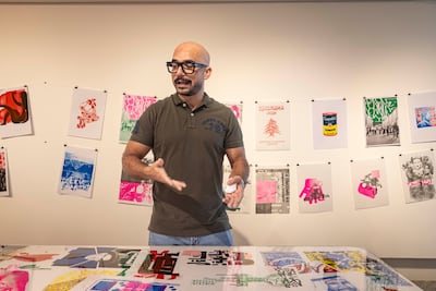 Artist Ibrahim Zaki is the curator for Khali Balak Men Riso, now showing at Tashkeel. Antonie Robertson / The National