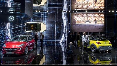 A view of the Opel booth at the 84th Geneva International Motor Show 2014. Sandro Campardo / EPA