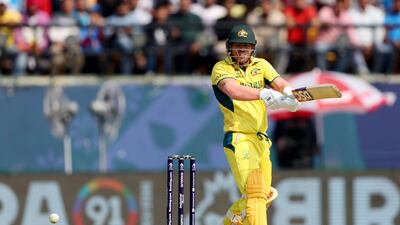 David Warner of Australia bats. Getty Images
