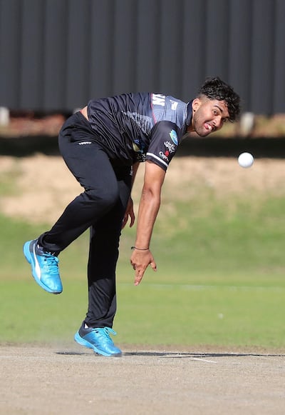 Alishan Sharafu started off as a fast bowler and has now become a hard-hitting batsman. Chris Whiteoak / The National