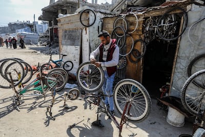 The increased reliance on bicycles has boosted business for local repair shops. AFP