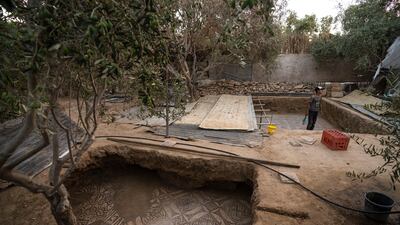 The excavation site in Bureij in the central Gaza Strip. AP