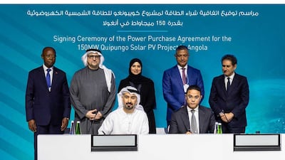 The deal was signed on the sidelines of the Irena General Assembly, part of Abu Dhabi Sustainability Week. Photo: Masdar